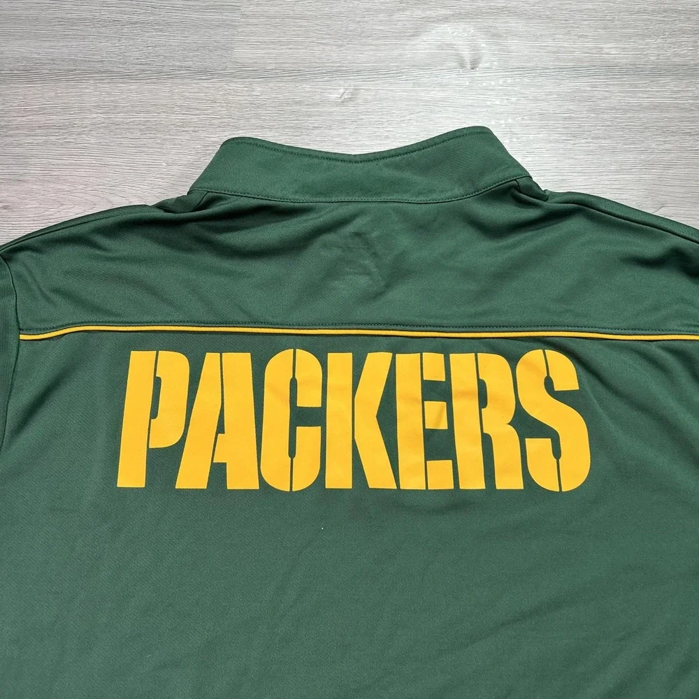 Green Bay Packers Pullover‎ Mens XL Green NFL Football 1/4 Zip Shirt Majestic